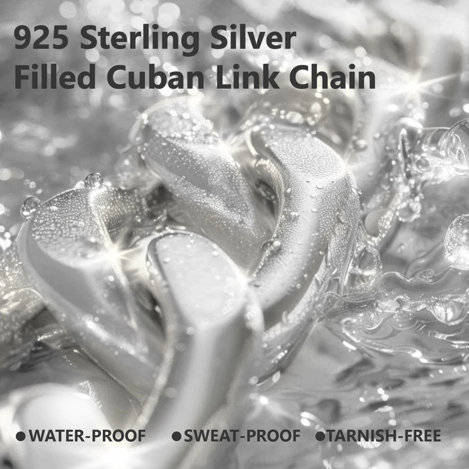 925 Sterling Silver or Premium 24K Gold Filled Stainless Steel Cuban Link Chain 3mm NON-TARNISH Waterproof Mens Chain Necklace