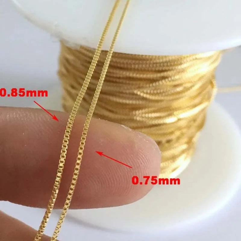 Hot Sale 0.75mm 0.85mm Jewelry Foot Chain for Women 14K Gold Filled Box Chain