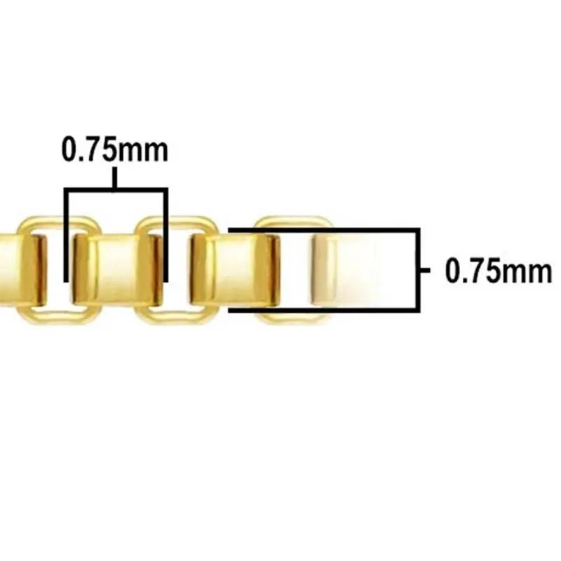 Hot Sale 0.75mm 0.85mm Jewelry Foot Chain for Women 14K Gold Filled Box Chain