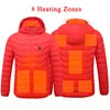 Winter Waterproof USB Rechargeable Smart Electric Heated Clothes Hoodie Coat Heated Jacket for Men