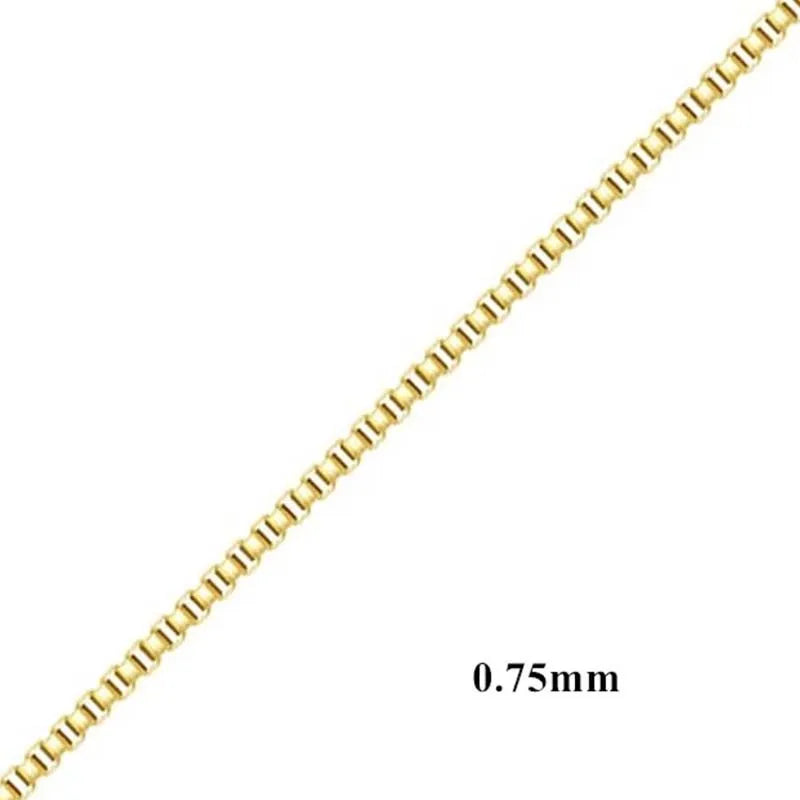 Hot Sale 0.75mm 0.85mm Jewelry Foot Chain for Women 14K Gold Filled Box Chain