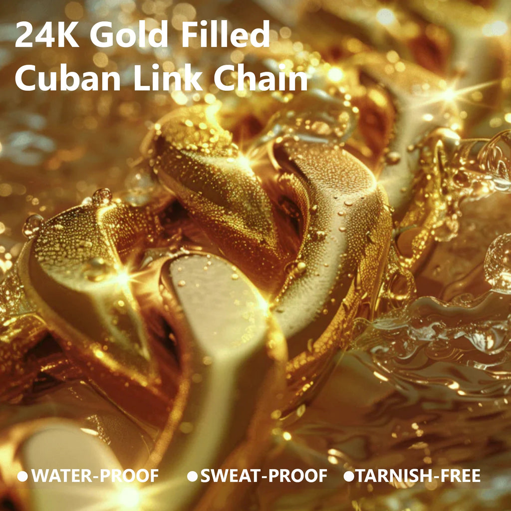 925 Sterling Silver or Premium 24K Gold Filled Stainless Steel Cuban Link Chain 3mm NON-TARNISH Waterproof Mens Chain Necklace