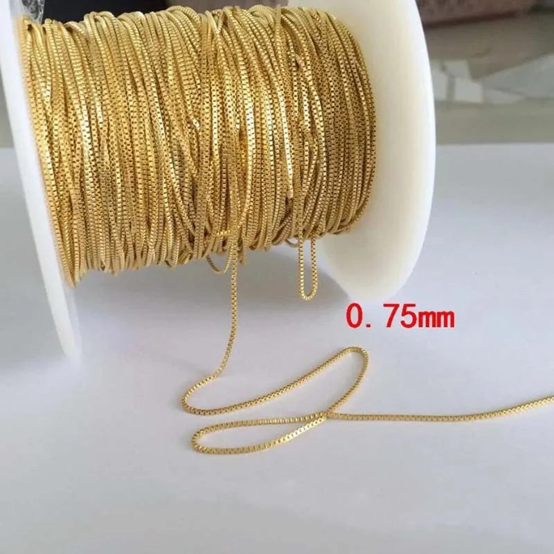Hot Sale 0.75mm 0.85mm Jewelry Foot Chain for Women 14K Gold Filled Box Chain