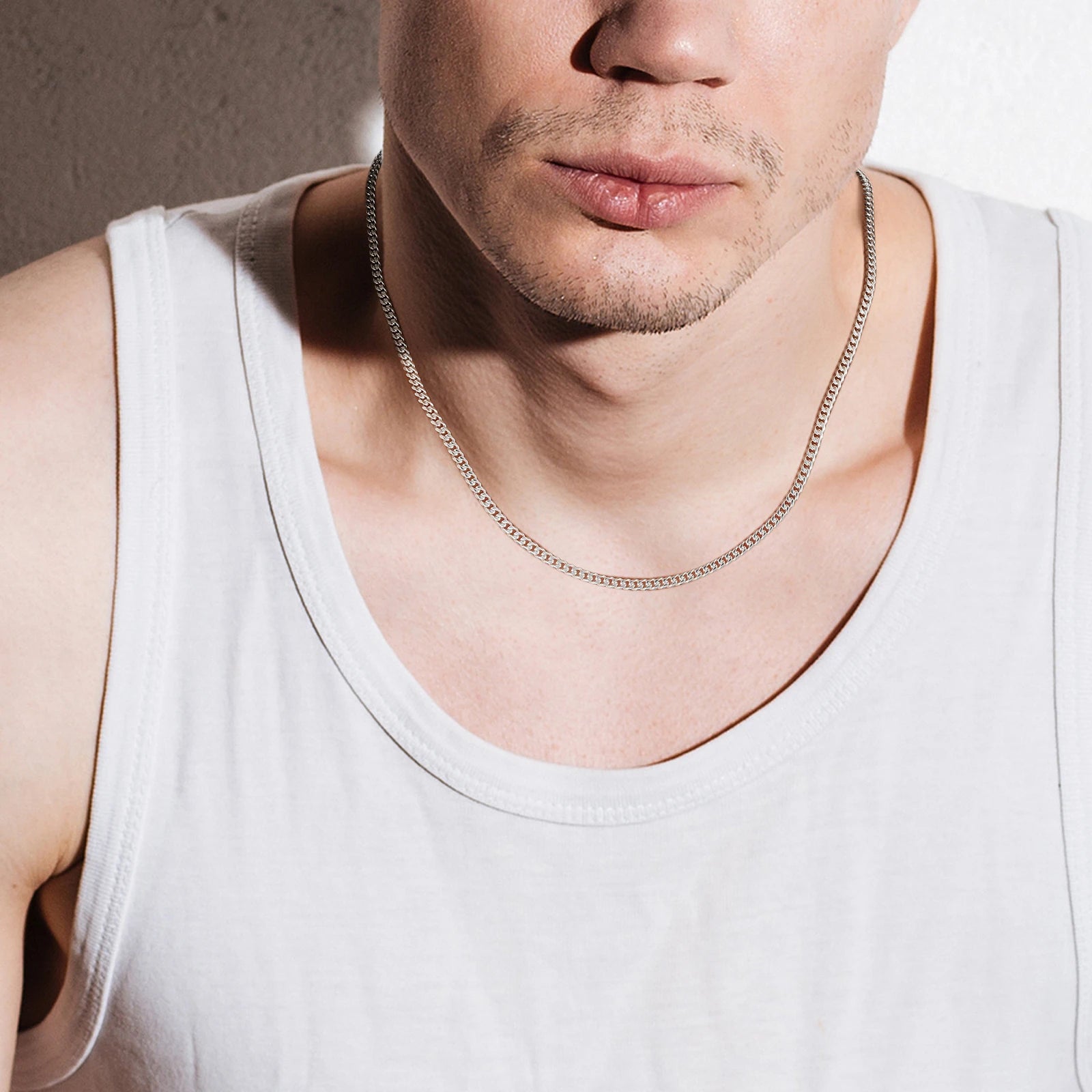 925 Sterling Silver or Premium 24K Gold Filled Stainless Steel Cuban Link Chain 3mm NON-TARNISH Waterproof Mens Chain Necklace