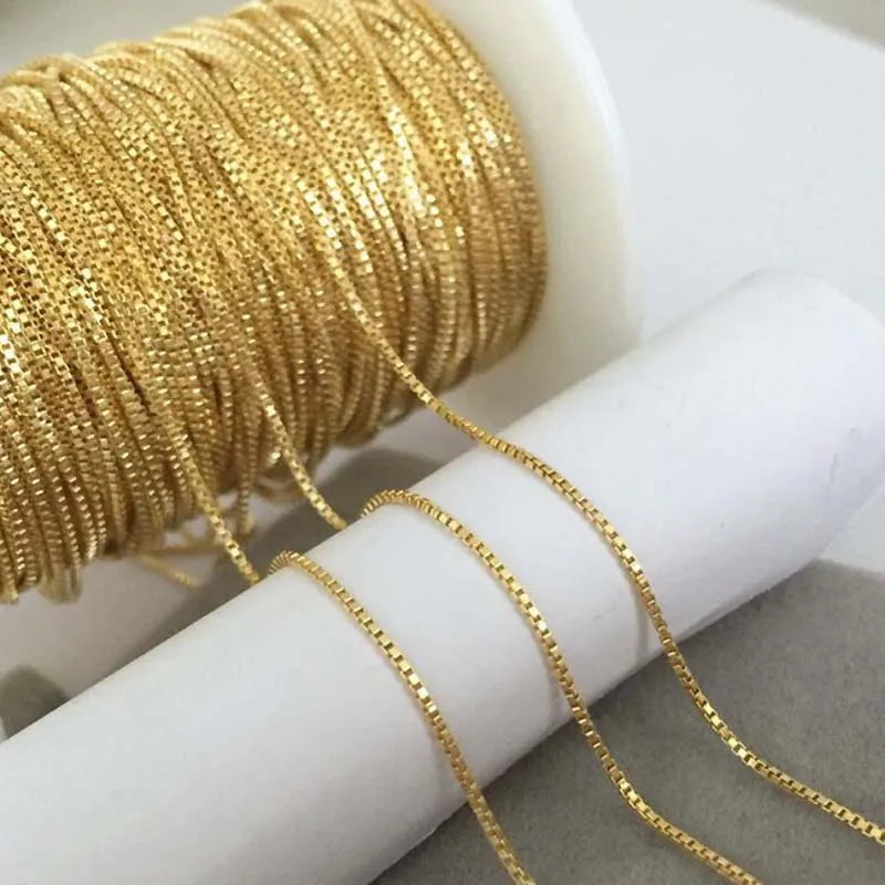 Hot Sale 0.75mm 0.85mm Jewelry Foot Chain for Women 14K Gold Filled Box Chain
