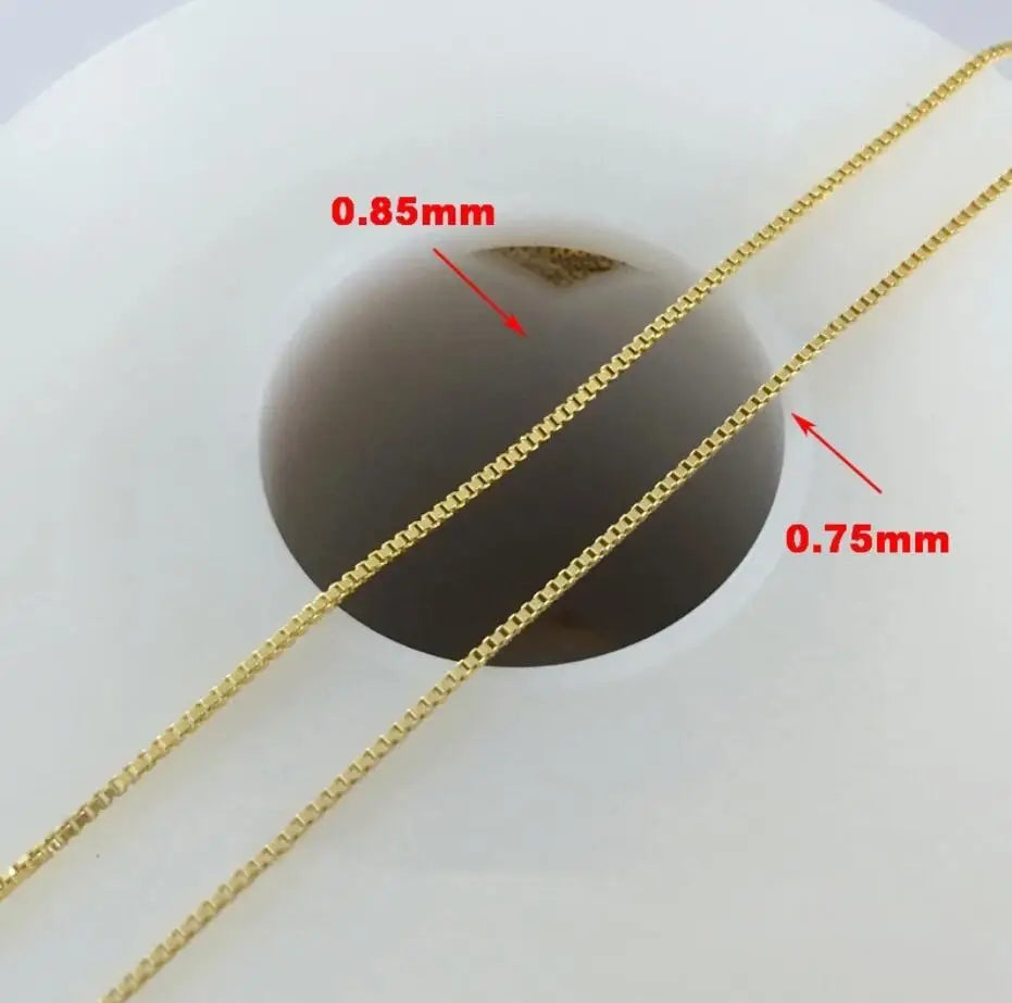 Hot Sale 0.75mm 0.85mm Jewelry Foot Chain for Women 14K Gold Filled Box Chain