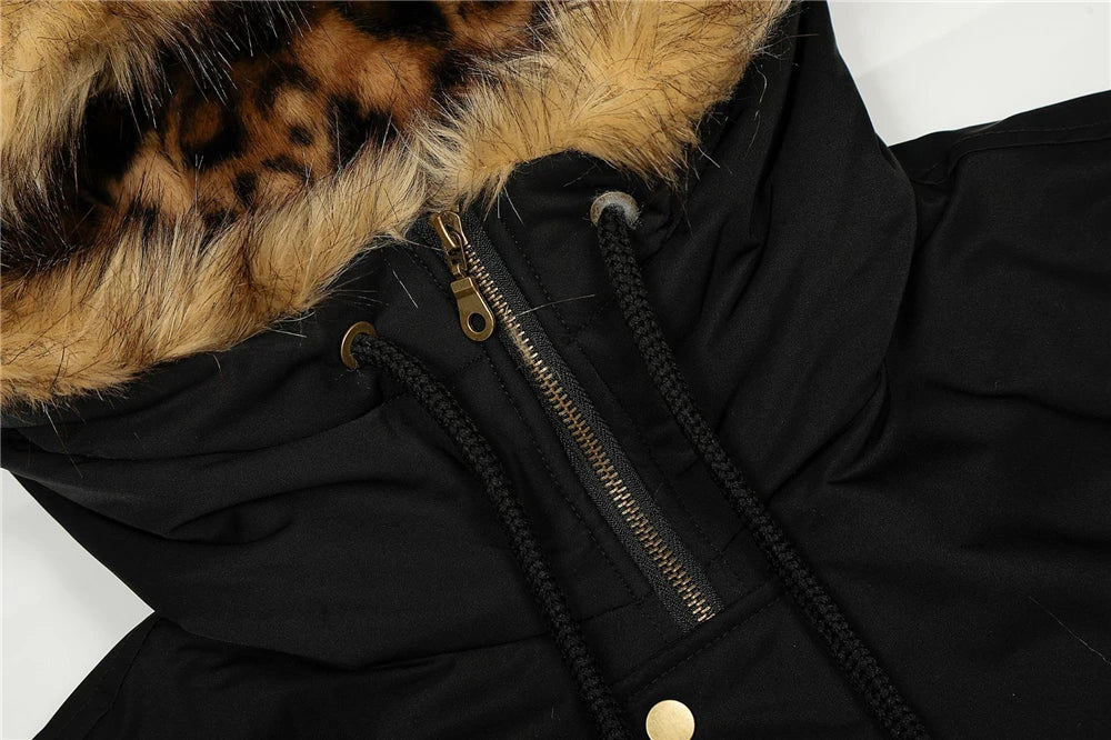 2025 Winter Vintage Thick Jackets Men‘s Fur Collar Warm Hooded Parkas Jacket Y2K Cotton Padded Coats Hip Hop Streetwear