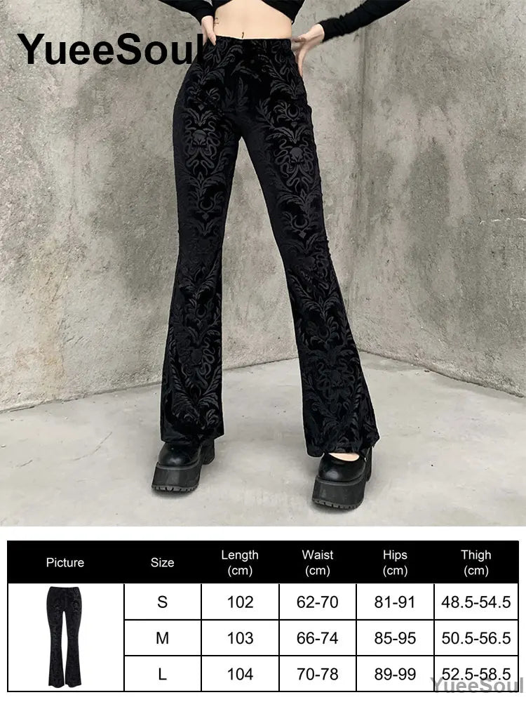 Gothic Emo Alt Women Pants Techwear Hippie Baggy Trousers Mom Goth Punk Black Cargo Pants Cyber Y2k Pants Academic Dark Clothes
