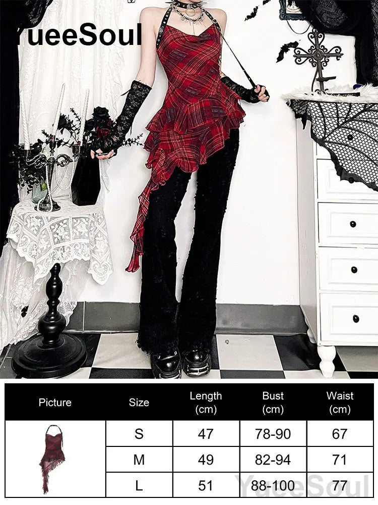 Gothic Lace Mesh Crop Tops Black Sexy Spaghetti Strap Corset Tops Goth Punk Grunge Fairy Core Halloween Y2K Aesthetic Clothes