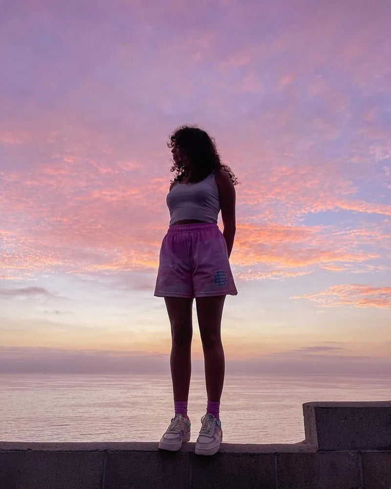 2025 New Summer EE Eric Emanuel  Basic Mesh Short Classic Floral Printed Gym Shorts Men's Gym Basketball Sports Beach Shorts