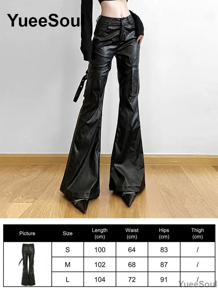 Gothic Emo Alt Women Pants Techwear Hippie Baggy Trousers Mom Goth Punk Black Cargo Pants Cyber Y2k Pants Academic Dark Clothes