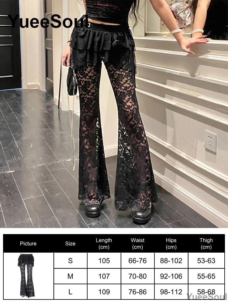 Gothic Emo Alt Women Pants Techwear Hippie Baggy Trousers Mom Goth Punk Black Cargo Pants Cyber Y2k Pants Academic Dark Clothes