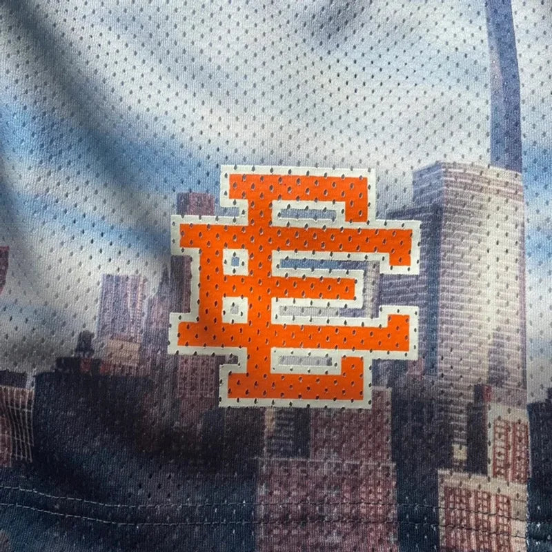 2025 New Summer EE Eric Emanuel  Basic Mesh Short Classic Floral Printed Gym Shorts Men's Gym Basketball Sports Beach Shorts