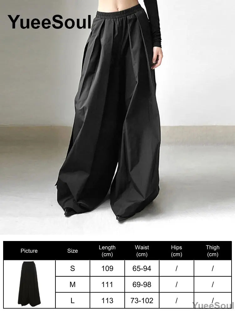 Gothic Emo Alt Women Pants Techwear Hippie Baggy Trousers Mom Goth Punk Black Cargo Pants Cyber Y2k Pants Academic Dark Clothes