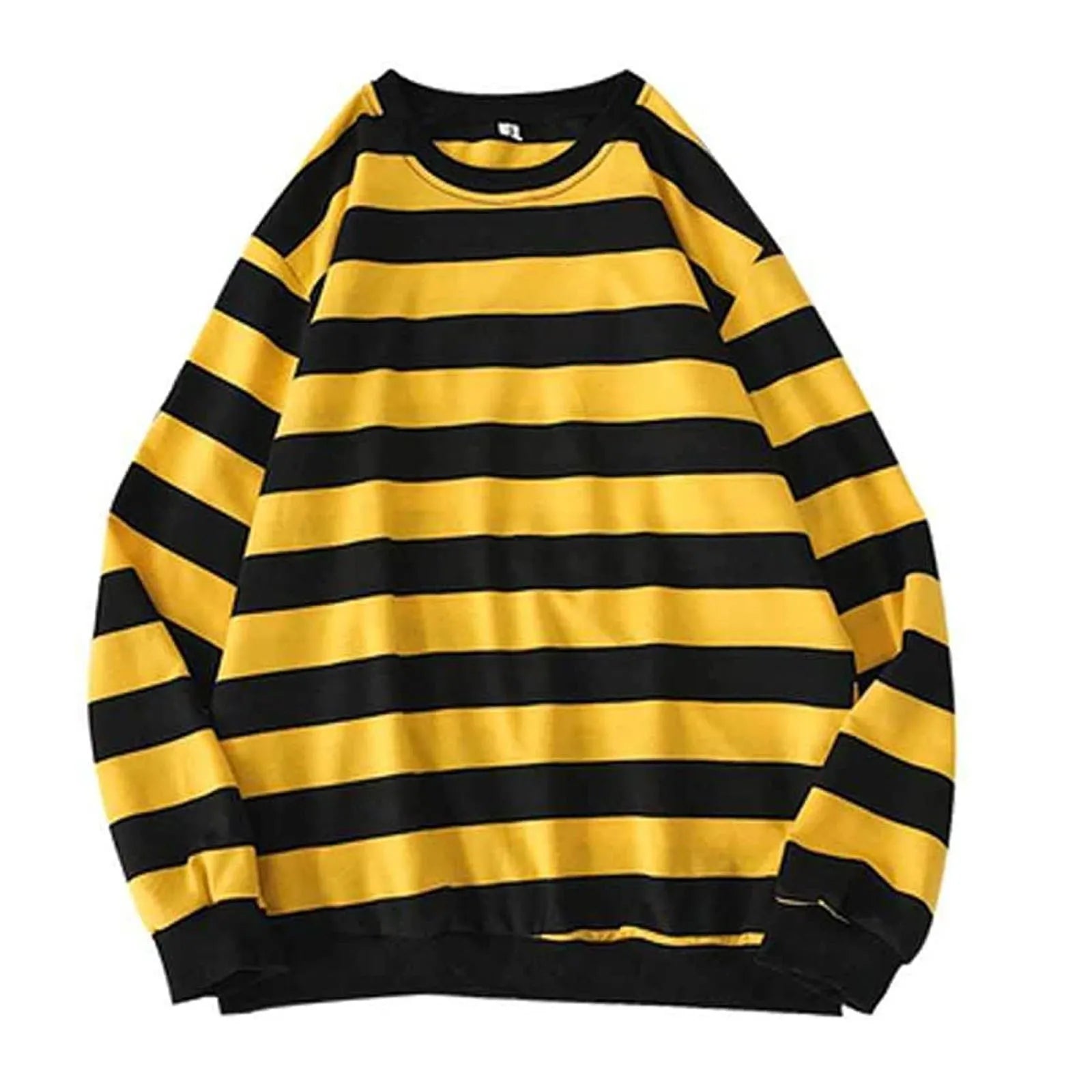 Striped Sweatshirts Mens Casual Shirts O Neck Striped Sweatshirts Long Sleeves Pullovers Men Loose Tops Red White Stripes Shirt