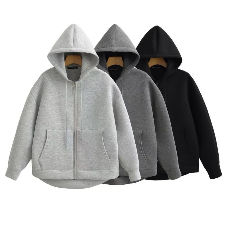 Zip Up Hoodies Women Autumn Hooded Sweatshirt Woman Long Sleeve Oversized Women's Sweatshirts Zip Hoodie Women Jackets