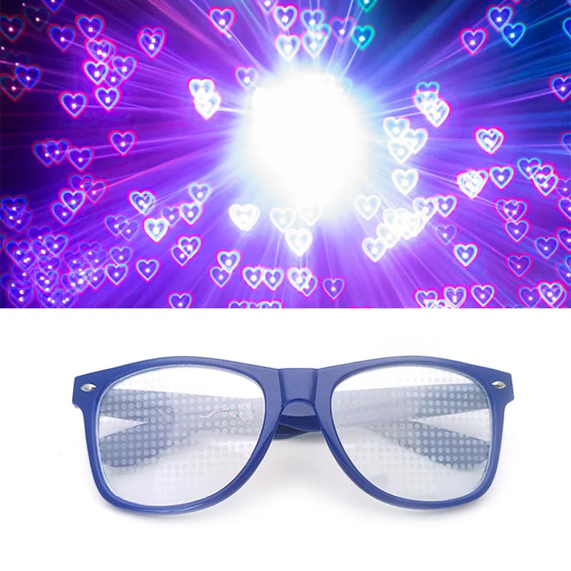 Premium Diffraction 3D Prism Raves Glasses Plastic for Fireworks Display Laser Shows Rainbow Gratings Glasses Colorful  Gift