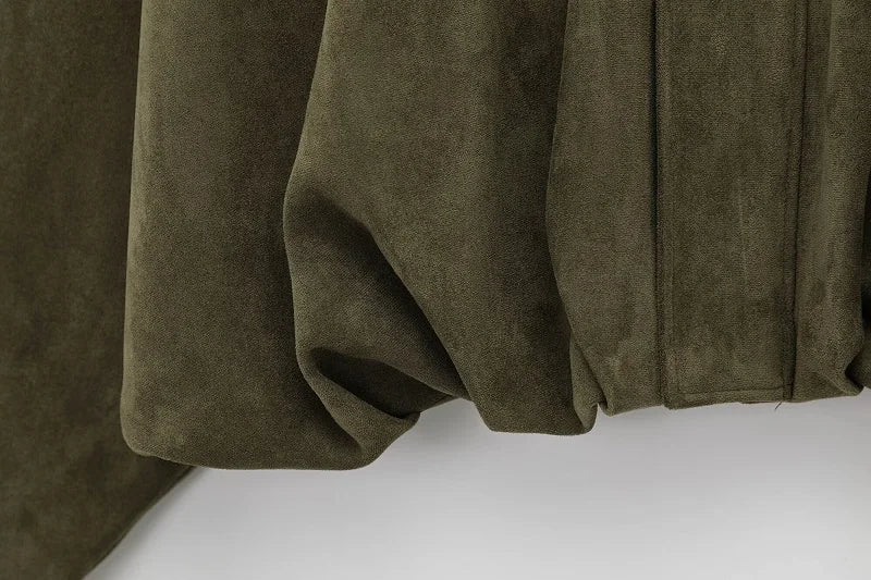 MUJER 2025 Suede Bomber Jackets for Women Outerwears Oversized Jacket Woman Streetwear Zip Women's Coats Padded Varsity Jackets