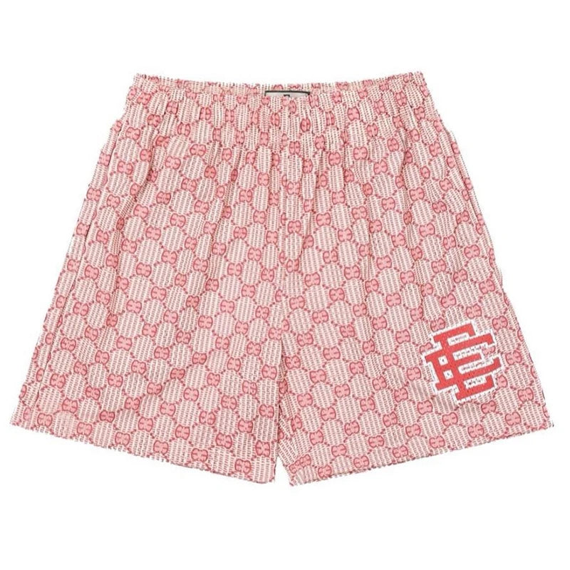 2025 New Summer EE Eric Emanuel  Basic Mesh Short Classic Floral Printed Gym Shorts Men's Gym Basketball Sports Beach Shorts