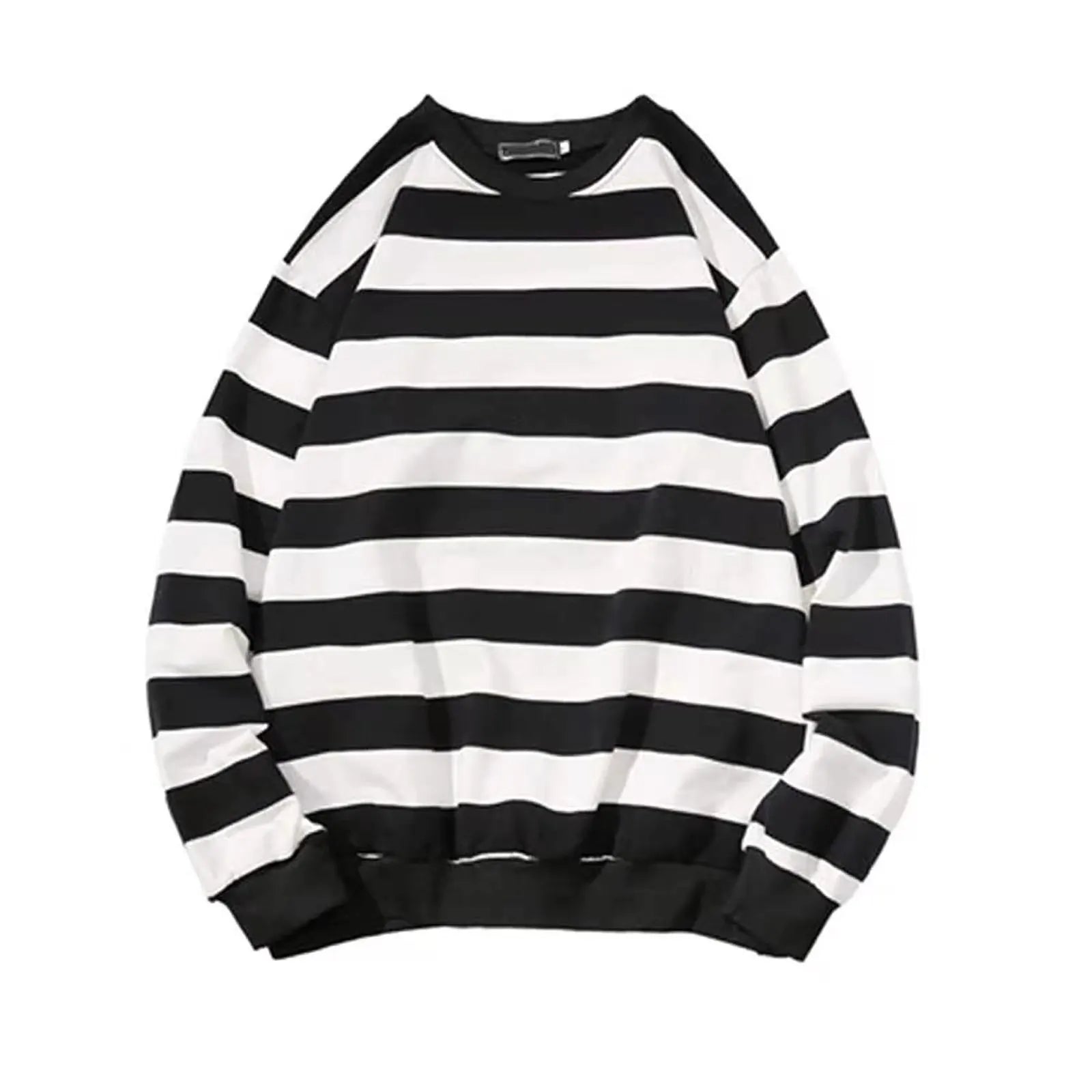 Striped Sweatshirts Mens Casual Shirts O Neck Striped Sweatshirts Long Sleeves Pullovers Men Loose Tops Red White Stripes Shirt