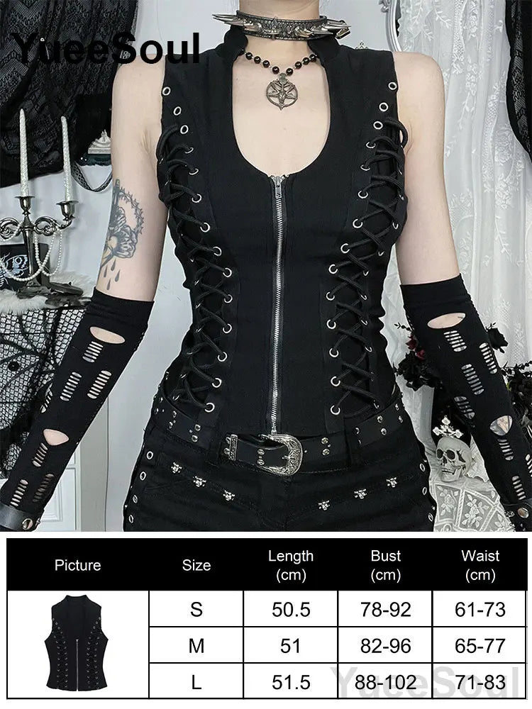 Gothic Lace Mesh Crop Tops Black Sexy Spaghetti Strap Corset Tops Goth Punk Grunge Fairy Core Halloween Y2K Aesthetic Clothes