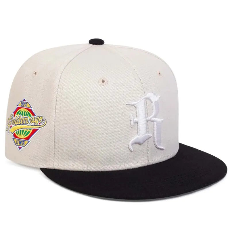Gothic Letter R Embroidery Hip-hop Hats Spring and Autumn Outdoor Adjustable Casual Baseball Caps Sunscreen Hat