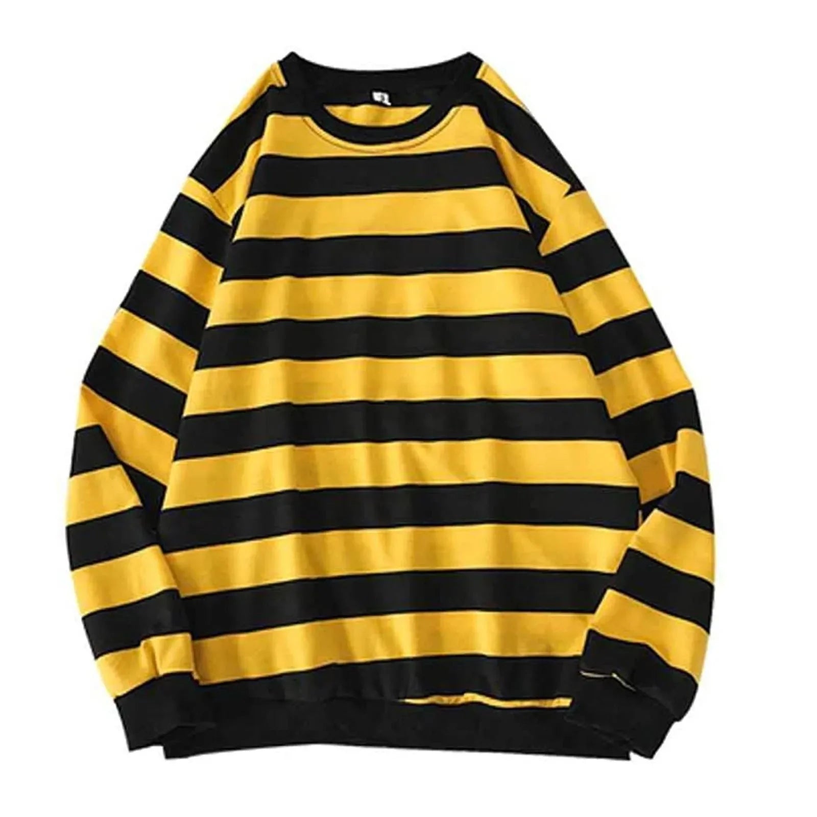 Striped Sweatshirts Mens Casual Shirts O Neck Striped Sweatshirts Long Sleeves Pullovers Men Loose Tops Red White Stripes Shirt