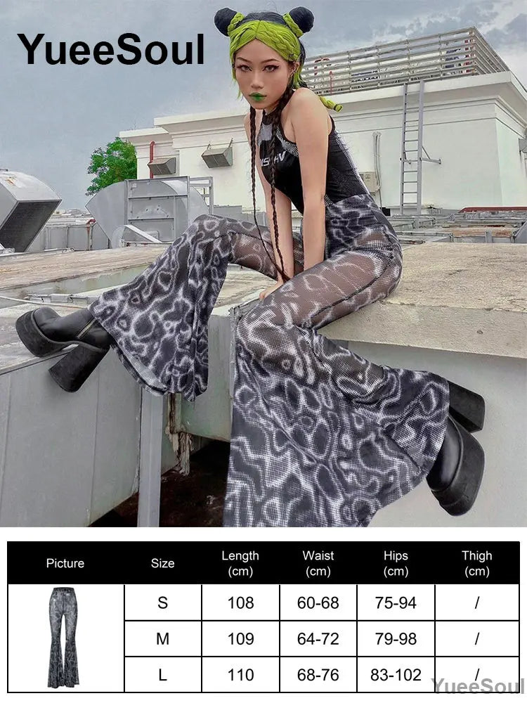 Gothic Emo Alt Women Pants Techwear Hippie Baggy Trousers Mom Goth Punk Black Cargo Pants Cyber Y2k Pants Academic Dark Clothes