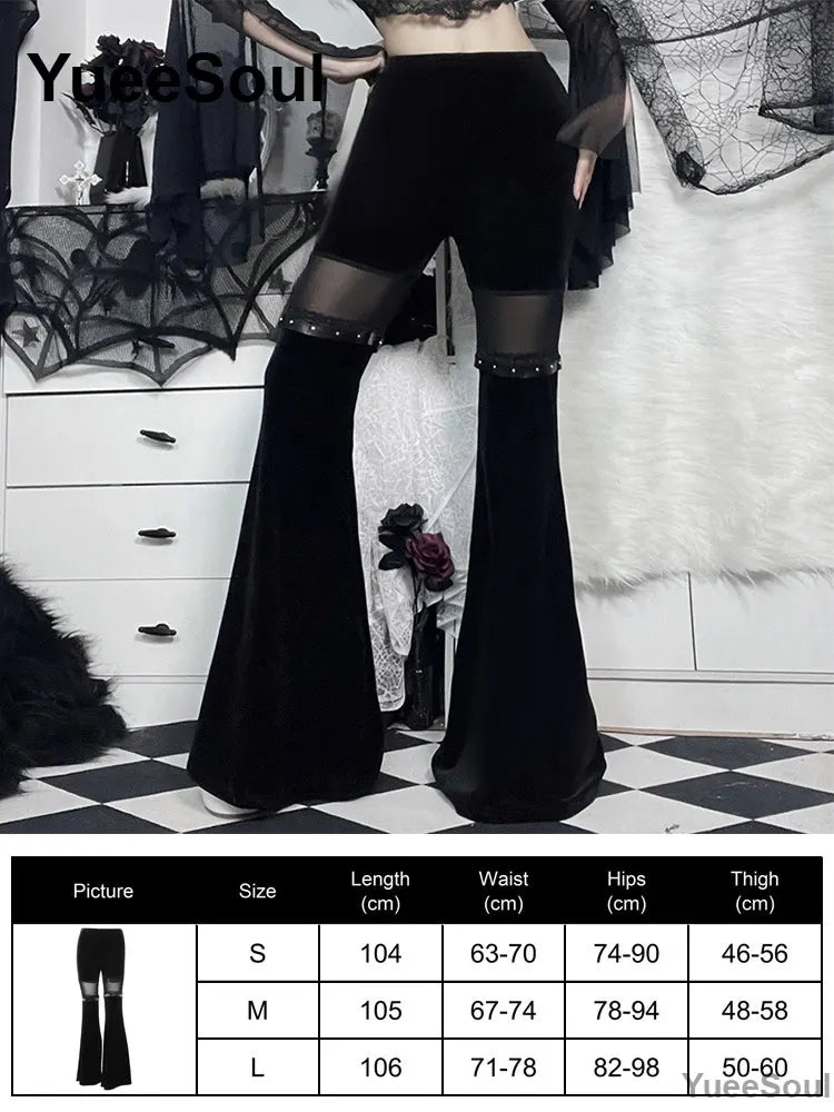 Gothic Emo Alt Women Pants Techwear Hippie Baggy Trousers Mom Goth Punk Black Cargo Pants Cyber Y2k Pants Academic Dark Clothes