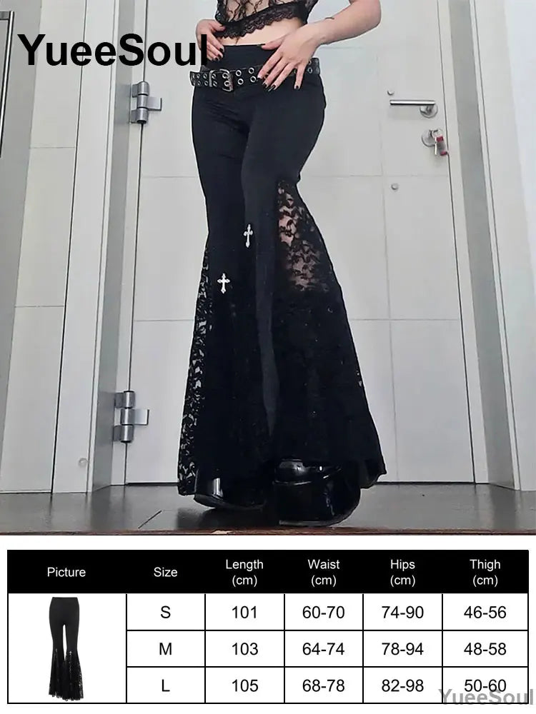 Gothic Emo Alt Women Pants Techwear Hippie Baggy Trousers Mom Goth Punk Black Cargo Pants Cyber Y2k Pants Academic Dark Clothes