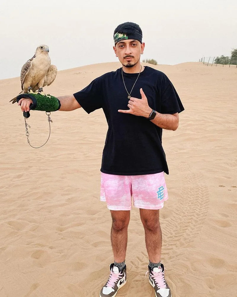 2025 New Summer EE Eric Emanuel  Basic Mesh Short Classic Floral Printed Gym Shorts Men's Gym Basketball Sports Beach Shorts