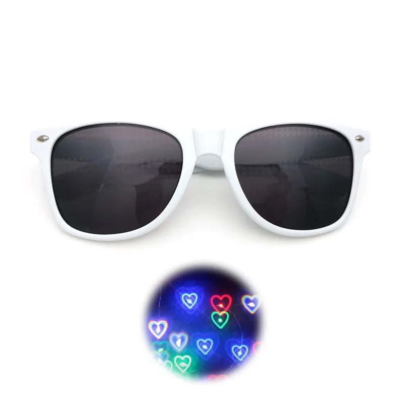 Premium Diffraction 3D Prism Raves Glasses Plastic for Fireworks Display Laser Shows Rainbow Gratings Glasses Colorful  Gift