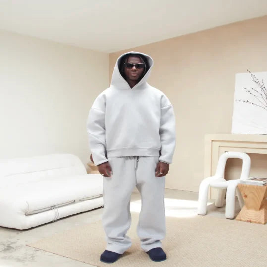 Men's Casual Sweatshirt Set Comfortable Streetwear Style Two-Piece Outfit for Men