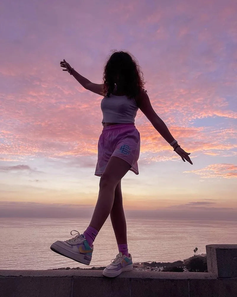 2025 New Summer EE Eric Emanuel  Basic Mesh Short Classic Floral Printed Gym Shorts Men's Gym Basketball Sports Beach Shorts