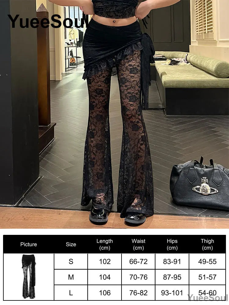 Gothic Emo Alt Women Pants Techwear Hippie Baggy Trousers Mom Goth Punk Black Cargo Pants Cyber Y2k Pants Academic Dark Clothes