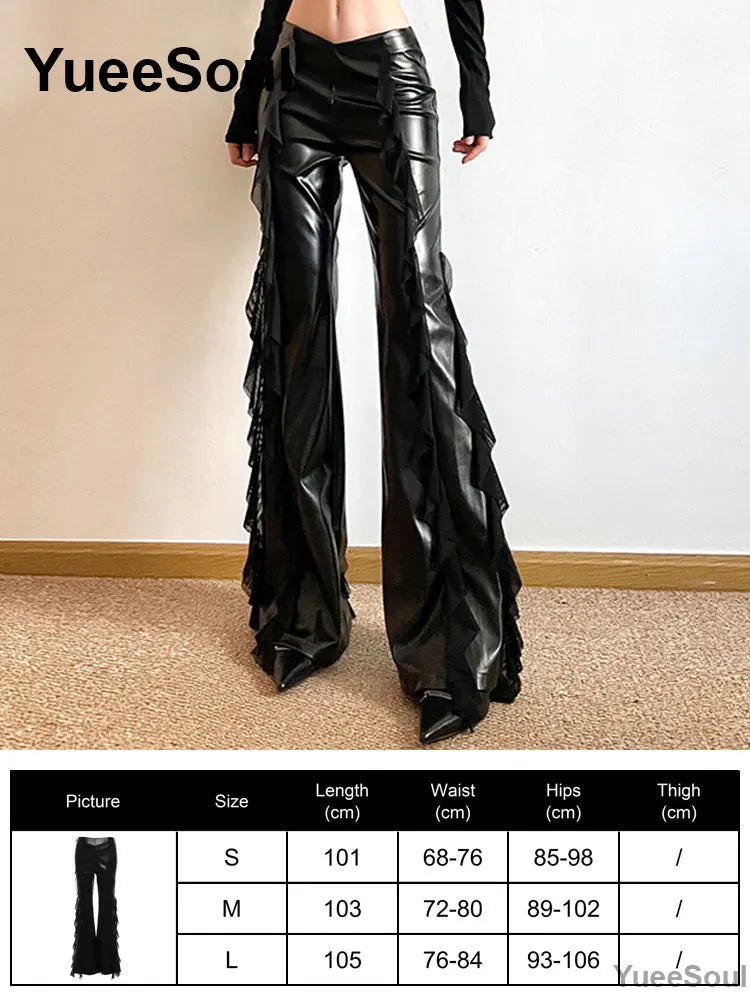 Gothic Emo Alt Women Pants Techwear Hippie Baggy Trousers Mom Goth Punk Black Cargo Pants Cyber Y2k Pants Academic Dark Clothes