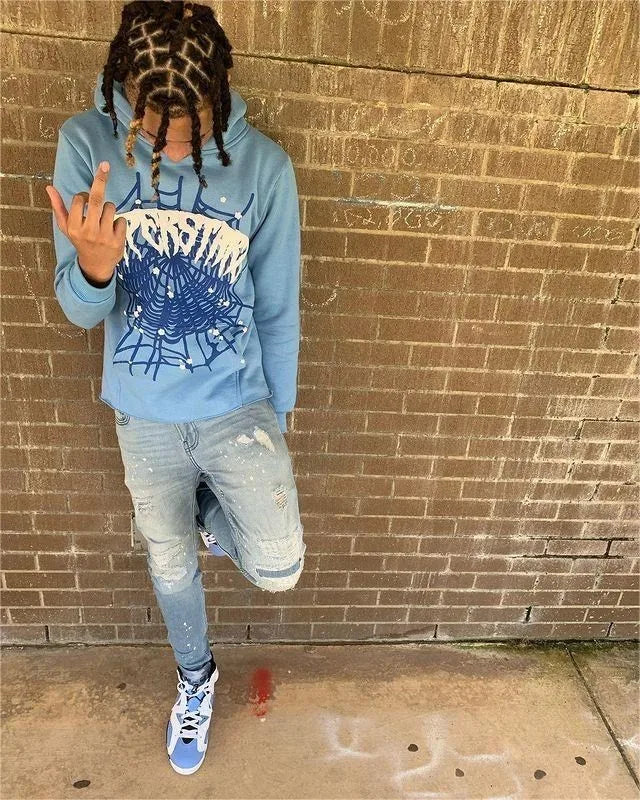 Streetwear Y2K Hoodies Men Harajuku Hip Hop Graphic Printing Loose Sweatshirts Women 2024 Punk Rock Gothic Clothes Tops Pants