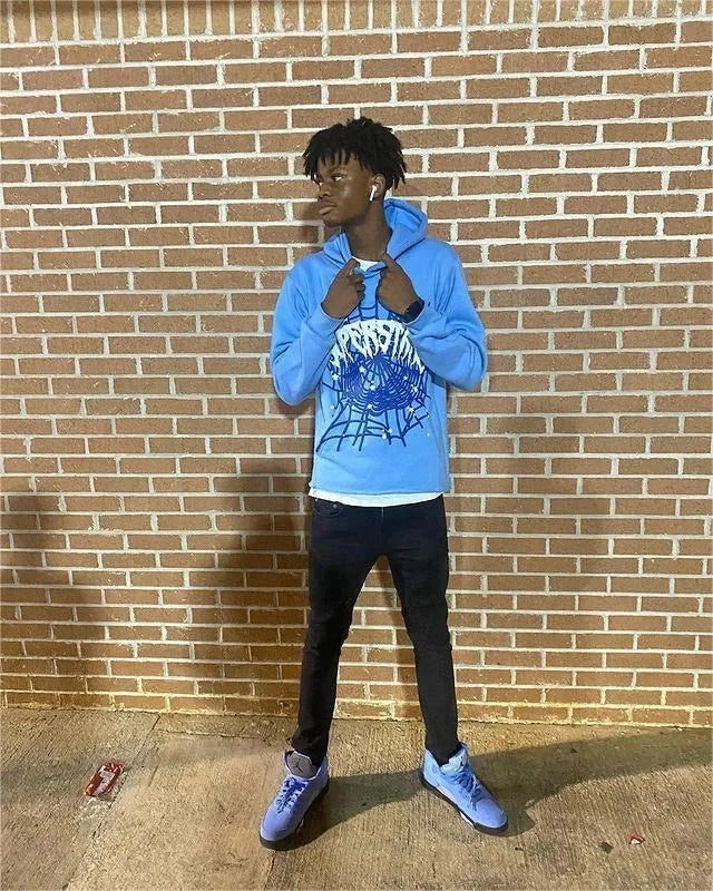 Streetwear Y2K Hoodies Men Harajuku Hip Hop Graphic Printing Loose Sweatshirts Women 2024 Punk Rock Gothic Clothes Tops Pants