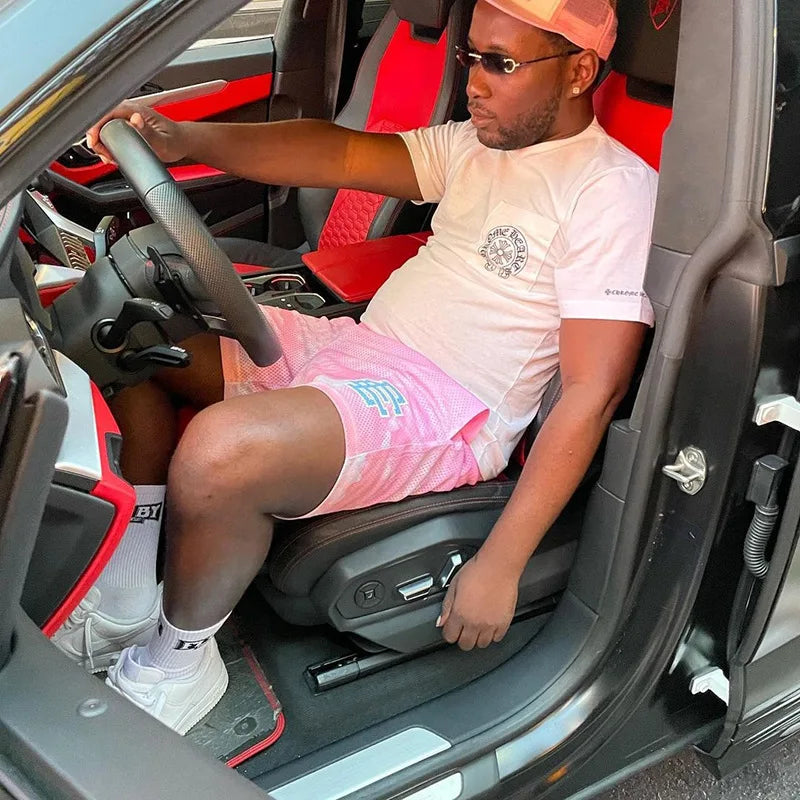 2025 New Summer EE Eric Emanuel  Basic Mesh Short Classic Floral Printed Gym Shorts Men's Gym Basketball Sports Beach Shorts