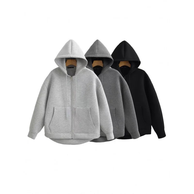Zip Up Hoodies Women Autumn Hooded Sweatshirt Woman Long Sleeve Oversized Women's Sweatshirts Zip Hoodie Women Jackets